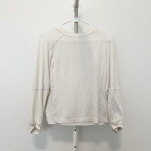 Banana Republic Puff Sleeve Balloon Sleeve Long Sleeve Sweater in White